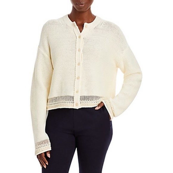 Theory Relaxed Cardigan in Cotton Chainette